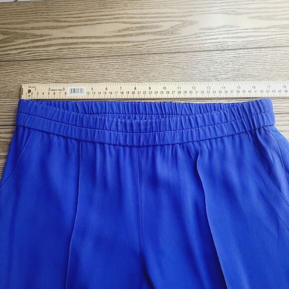 Escada Dress Pants 42 EU L US Royal Blue Lightweight Straight Pull-On Slacks - Picture 6 of 9